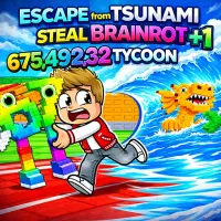 Play game Escape from Tsunami Steal Brainrot +1 Tycoon now!